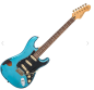 Preview: Vintage V6 ICON Electric Guitar ~ Distressed Gun Hill Blue Over Sunburst