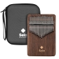 Preview: Sela Kalimba 17 Solid Black Walnut Elegante Kalimba mit dunkler Färbung