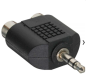 Preview: Audio Adapter, 3,5mm Klinke Stecker an 2x Cinch Buchse, Stereo