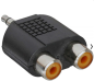 Preview: Audio Adapter, 3,5mm Klinke Stecker an 2x Cinch Buchse, Stereo