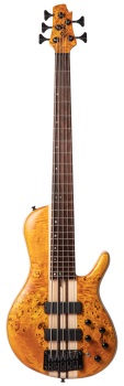 CORT Bassgitarre, A5 Plus SC, Amber Open Pore, 5-Saiter, Softcase