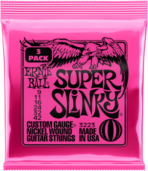 ERNIE BALL Saitensatz, Slinky Nickel 3er Pack, Super 09-42