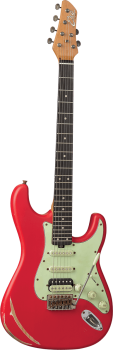 EKO - GEE AIRE-RELIC-RED Relic - Aire Relic Fiesta Red, E-Gitarre, ST-Style