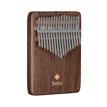 Sela Kalimba 17 Solid Black Walnut Elegante Kalimba mit dunkler Färbung