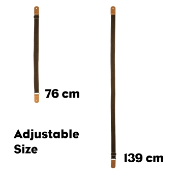 Cascha - Ukulele Gurt Baumwolle - Braun Tragegurt verstellbar bis 139cm