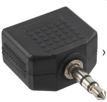 Audio Adapter, 3,5mm Klinke Stecker an 2x 3,5mm Klinke Buchse, Stereo