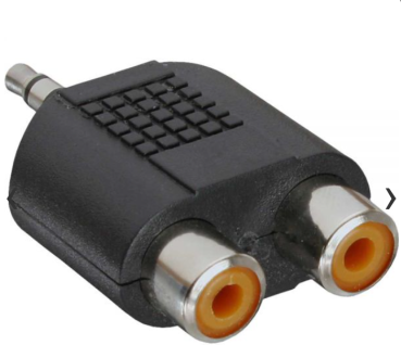 Audio Adapter, 3,5mm Klinke Stecker an 2x Cinch Buchse, Stereo