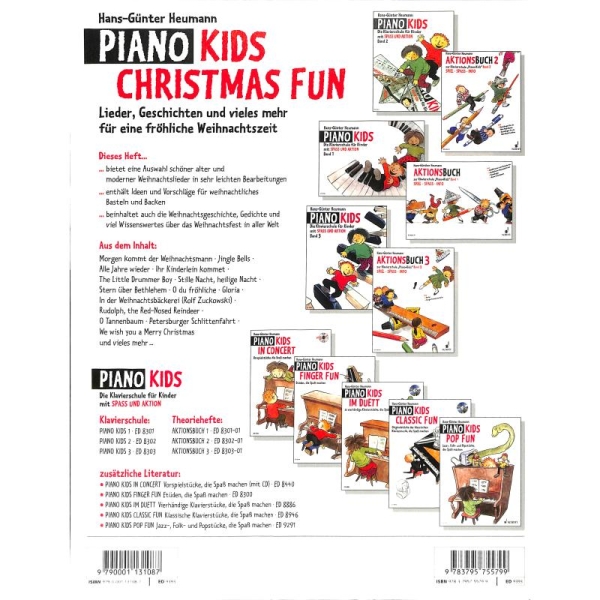 Piano kids Christmas Fun - Klavier - Schwierigkeitsgrad - sehr leicht