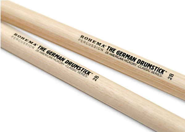 Rohema 2B Hickory CLassic Series Drum Sticks