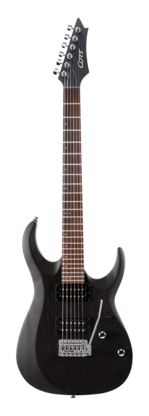 CORT E-Gitarre, X-100, Open Pore Black