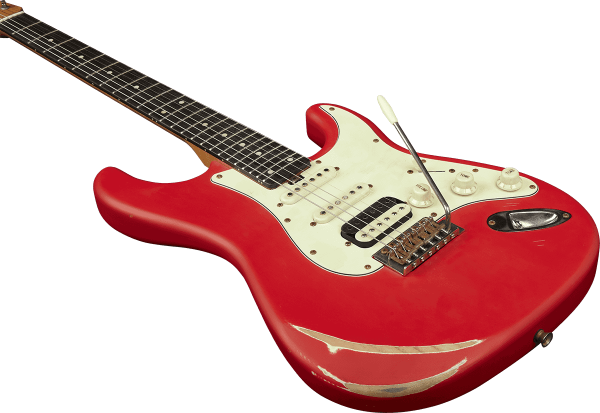 EKO - GEE AIRE-RELIC-RED Relic - Aire Relic Fiesta Red, E-Gitarre, ST-Style