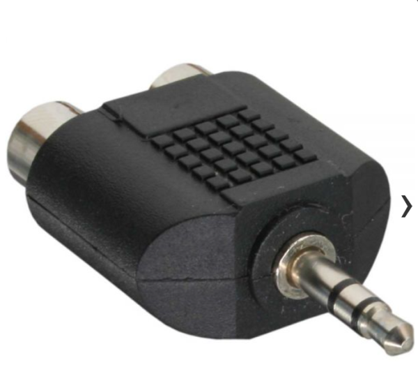 Audio Adapter, 3,5mm Klinke Stecker an 2x Cinch Buchse, Stereo