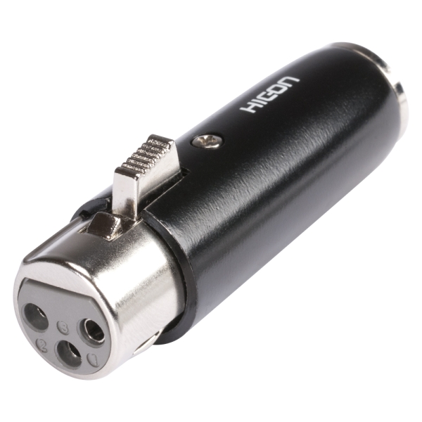 HI-X3MX3-FM HICON Adapter | Mini-XLR male 3-pol/XLR 3-pol female gerade, schwarz