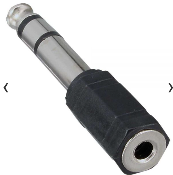 Audio Adapter, 6,3mm Klinke Stecker an 3,5mm Klinke Buchse, Stereo